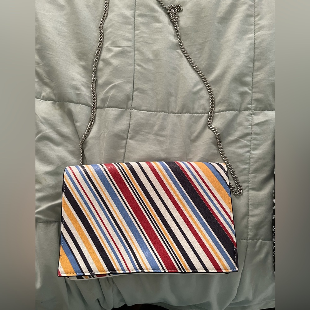 Striped handbag